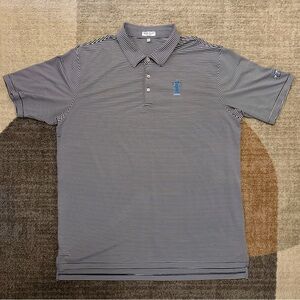 Peter Millar - Summer Comfort Navy and White Striped Polo